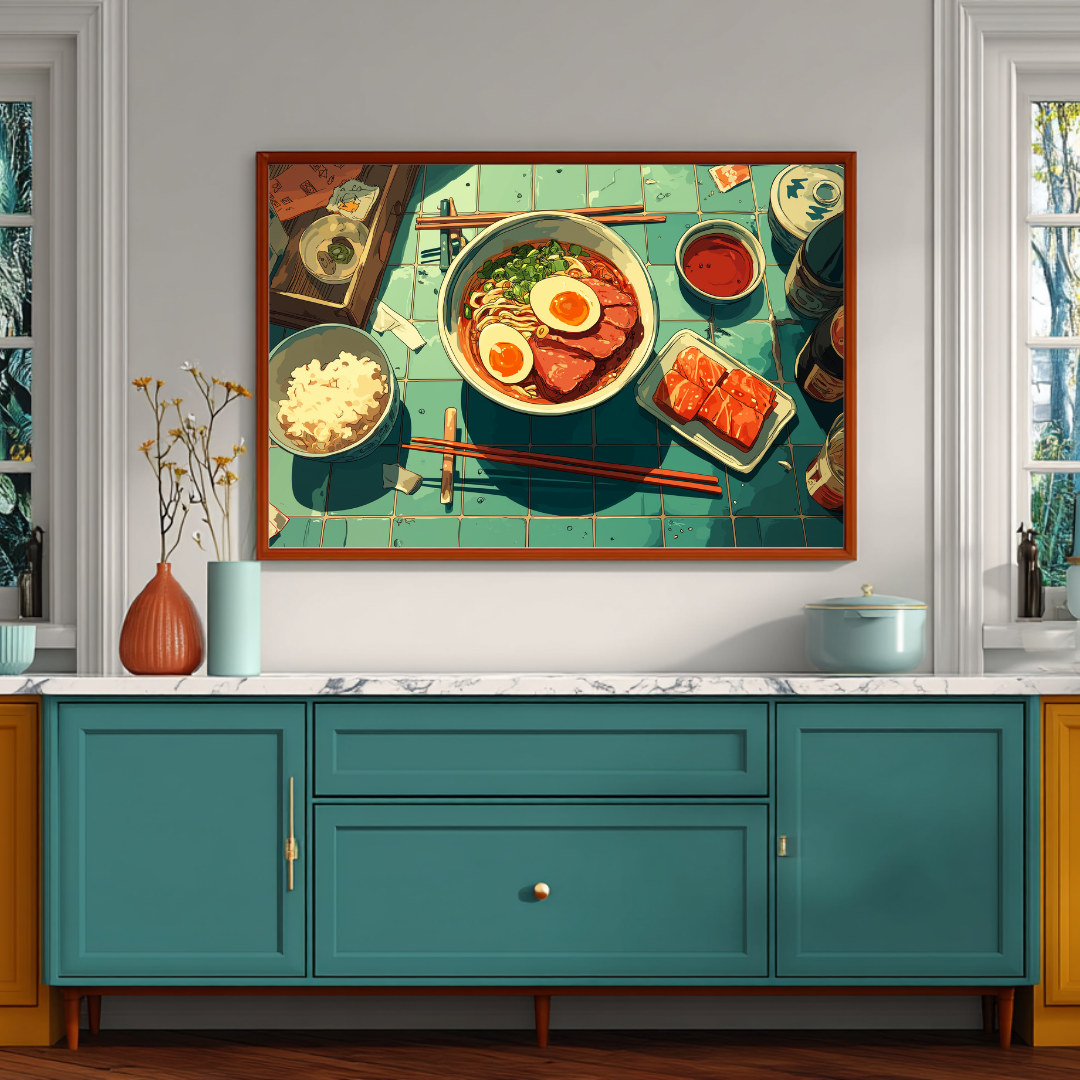 90's Anime Ramen Poster