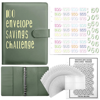 100 Envelopes Money Saving Challenge Binder A5 Savings Binder Budget with Cash Envelopes for Planning and Saving $5050